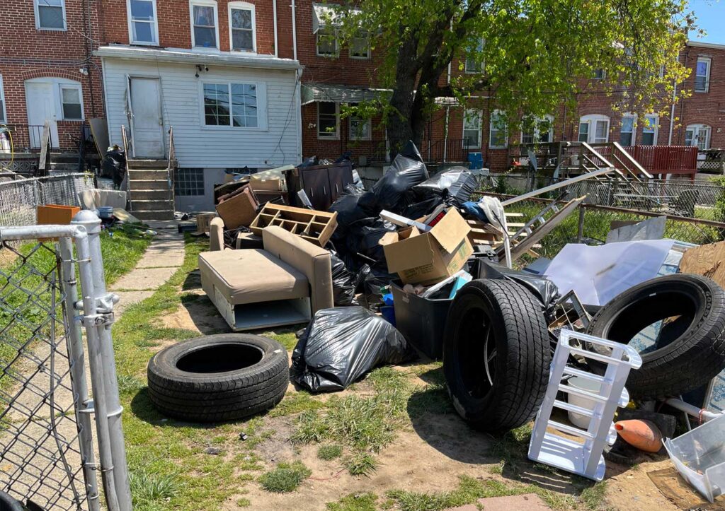 Yard in Dundalk full of junk